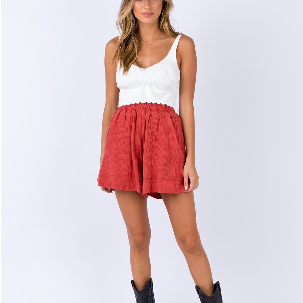 High waisted cotton shorts from princess polly